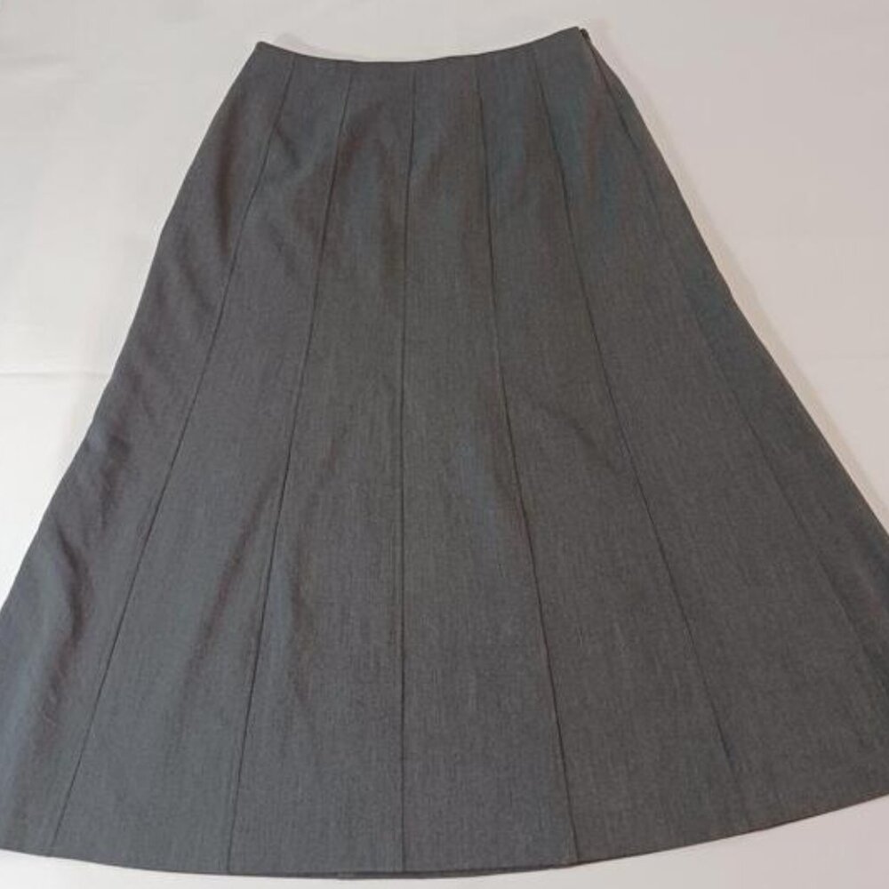 Women's Gray Rayon Spandex Blend A-Line Skirt Size 10